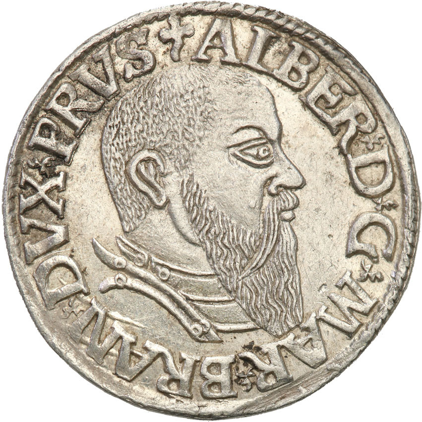 Prusy Książęce. Albrecht Hohenzollern. Trojak (3 grosze) 1544, Królewiec